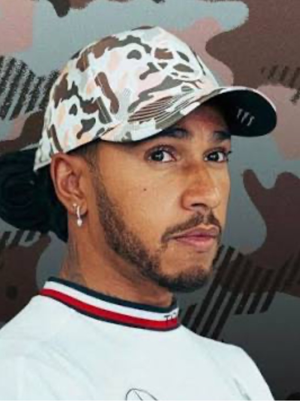 Mercedes-Benz Camo Baseball Cap in Pink & Brown